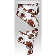 1.5 Inch Football Ribbon With Wired Edge, 10 Yards Per Spool (Lot of 1 Spool) SALE ITEM